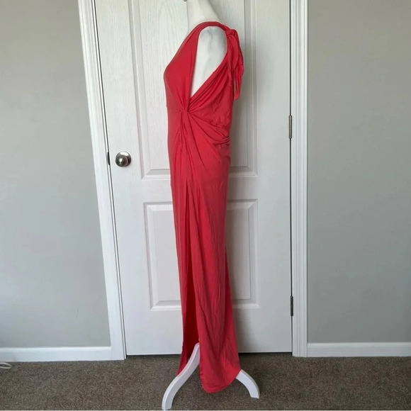 NWOT Free People Beach Coral One Shoulder Tie Swim Cover-up Size Large - Picture 8 of 10